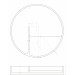 Тарелка для косметики 280*45мм каменная Solid surface