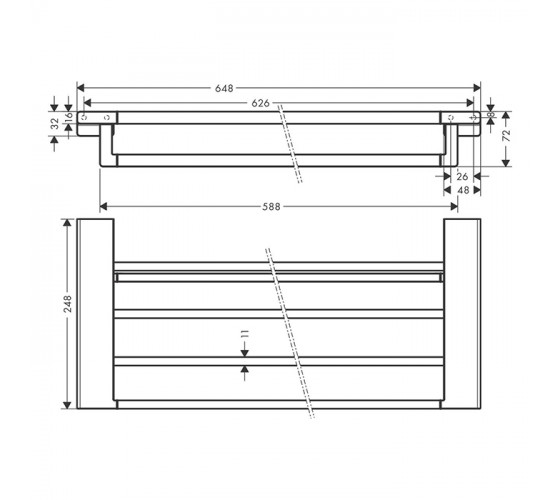 Полка Hansgrohe ADDSTORIS хром (41751000)