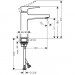 Смеситель для раковины Hansgrohe METROPOL 110 черный  (32507670)