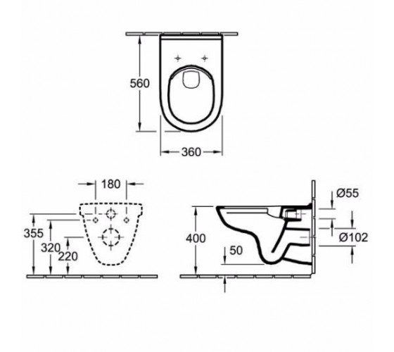 Набор инсталяционный: O.NOVO унитаз подв DirectFlush, с сид  Soft Closing+ VICONNECT инсталляция