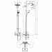 Душевая система  с термостатом для ванны Hansgrohe Croma E Showerpipe 280 (27687000)