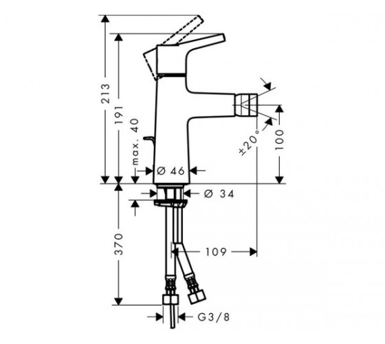 Змішувач для біде Hansgrohe Talis S (72200000)