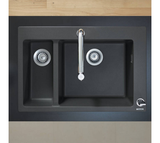 Кухонная мойка Hansgrohe S510-F635 черный графит (43315170)