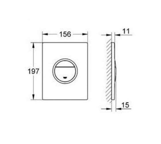 Клавіша змиву Grohe Nova Cosmopolitan Light (38809000)