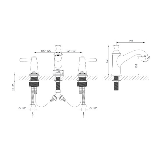 Смеситель для раковины IMPRESE PODZIMA LEDOVE (ZMK01170102)
