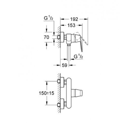 Змішувач для душа Grohe Eurosmart Cosmopolitan (32837000)