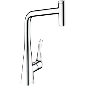 Смеситель для кухни с выдвижным душем Hansgrohe Metris Select (14884000)
