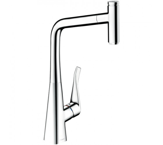 Смеситель для кухни с выдвижным душем Hansgrohe Metris Select (14884000)