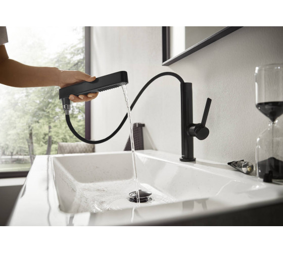 Смеситель для раковины с выдвижным изливом Hansgrohe FINORIS (76063000)