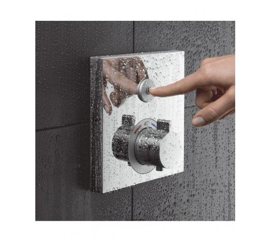 SHOWERSELECT термостат для одного потребителя, стеклянный, см, белый/хром