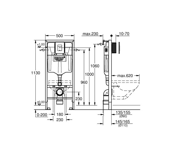 Інсталяція для унітазу Grohe Rapid SL 5в1 (38827000)