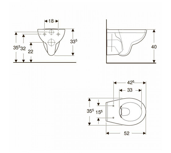 Підвісний унітаз Kolo Rekord Rimfree з сидінням Soft close (K99033000)