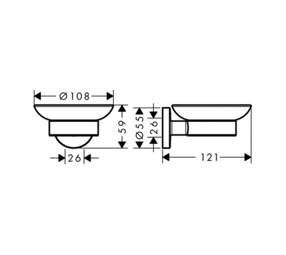 Набор аксессуаров 5в1 Hansgrohe Logis (41723333)