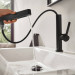 Смеситель для раковины с выдвижным изливом Hansgrohe FINORIS черный матовый (76063670)