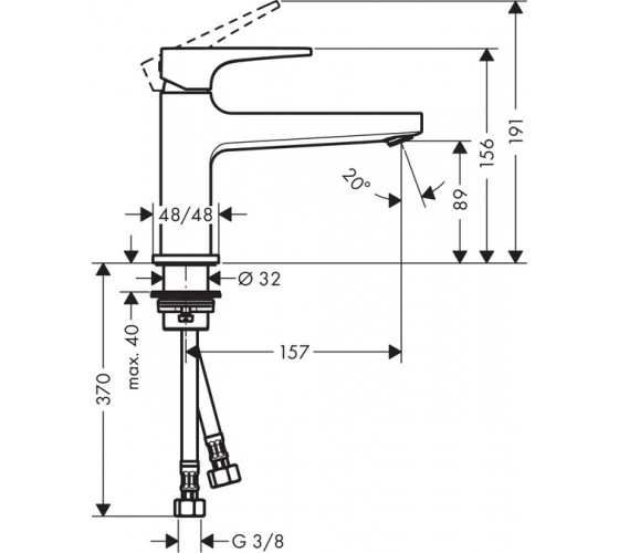 Смеситель для раковины Hansgrohe Metropol (32502000)