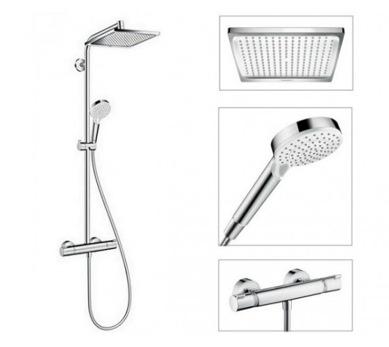 Душевая система  с термостатом для душа Hansgrohe Crometta E 240 (27271000)