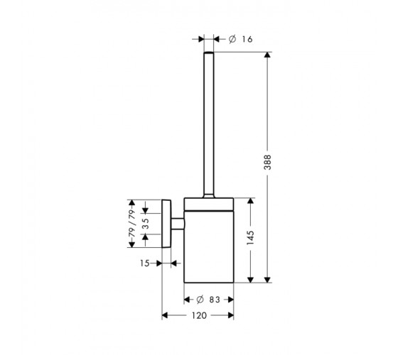 Ершик HANSGROHE Pura Vida (41505000)
