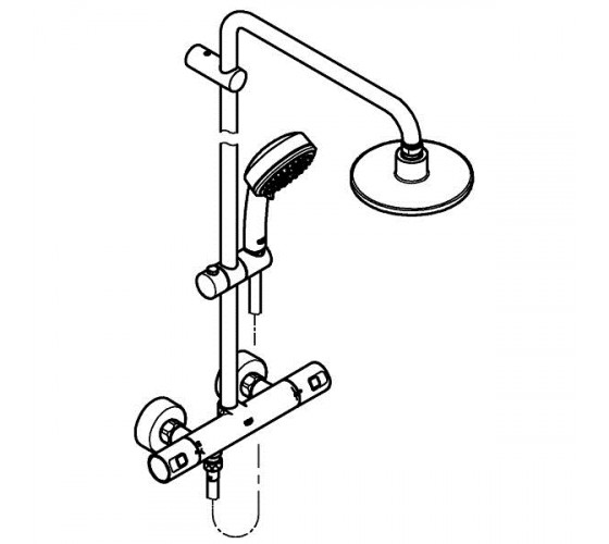 Душова система для душу термостат Grohe VITALIO Start 160 (26556000)