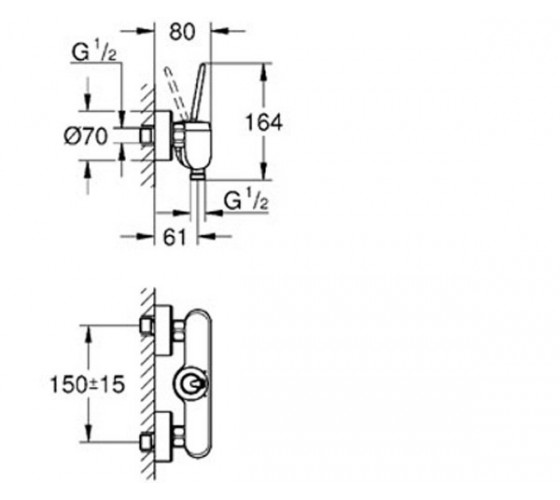 Змішувач для душу Grohe Eurodisc Joy (23430000)