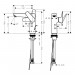 Смеситель для раковины Hansgrohe TALIS E черный (71754670)