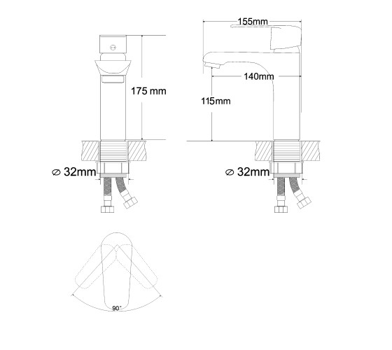 Смеситель для раковины RJ FLY (RBZ084-1)
