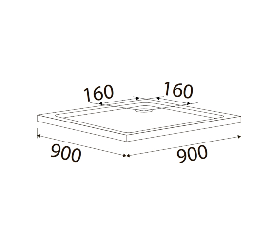 Душовий піддон Volle Benita 90х90 см (10-22-905tray)