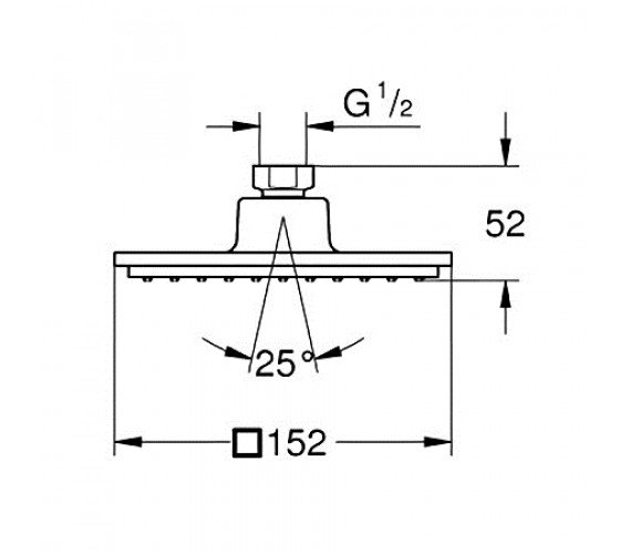 Верхній душ Grohe Euphoria Cube 152 мм (27705000)