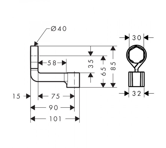 Держатель для душа Hansgrohe Porter Reno (28335000)