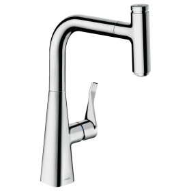 Смеситель для кухни с выдвижным душем Hansgrohe Metris Select (14857000)