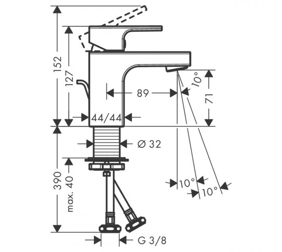 Смеситель для раковины Hansgrohe VERNIS SHAPE (71560000)