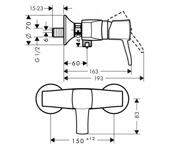 Смеситель для душа Hansgrohe Metropol Classic (31360090)