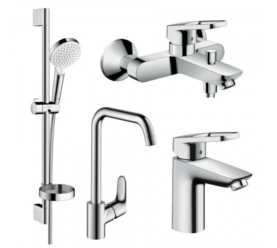 Набір змішувачів для ванни 4в1 Hansgrohe LOGIS LOOP 100/260 (1172019)