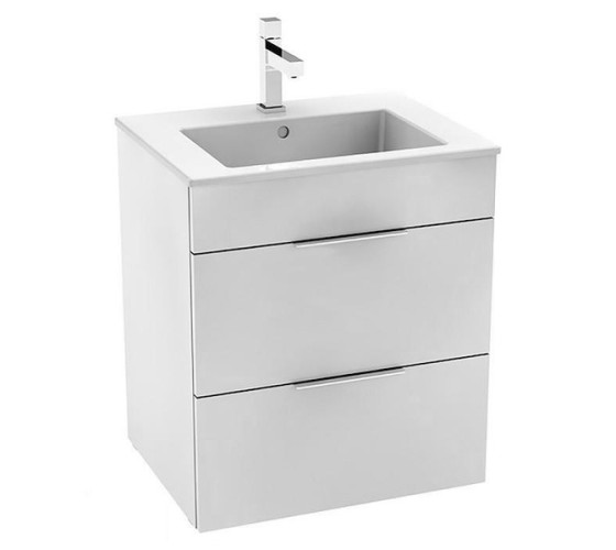 Тумба Roca SUIT 55 см, з умивальником, білий глянець (A85118A806)