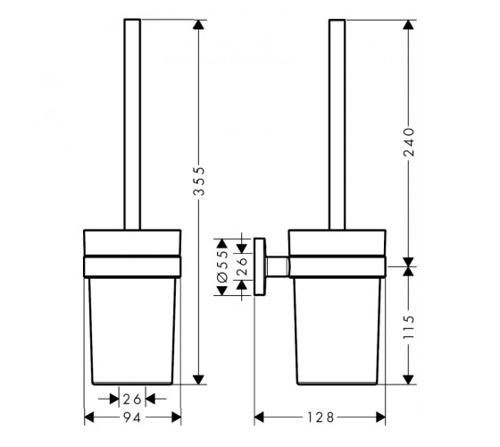 Туалетний йоржик Hansgrohe Logis (41722000)