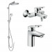 Набір змішувачів для душу Hansgrohe LOGIS LOOP LOO + Showerpipe Reno (1272019)
