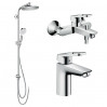 Набір змішувачів для душу Hansgrohe LOGIS LOOP LOO + Showerpipe Reno (1272019)