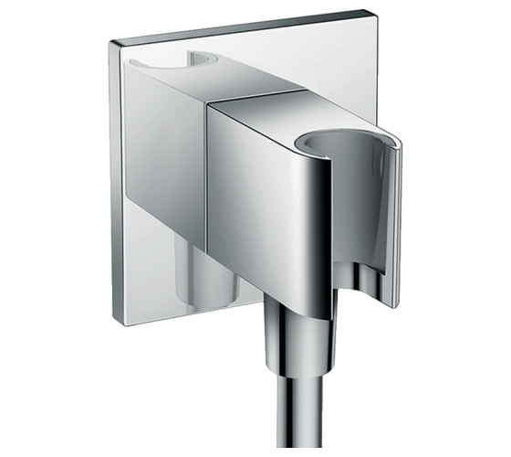 Шланговое присоединение с держателем Hansgrohe Fixfit Porter Square (26486000)