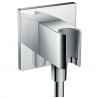 Шланговое присоединение с держателем Hansgrohe Fixfit Porter Square (26486000)