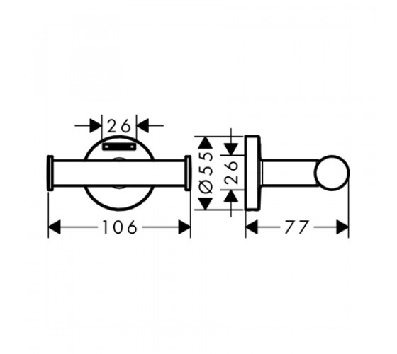 Набір аксесуарів 4в1 Hansgrohe Logis (41723444)