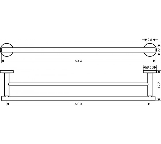 Тримач для рушника Hansgrohe Logis (41712000)