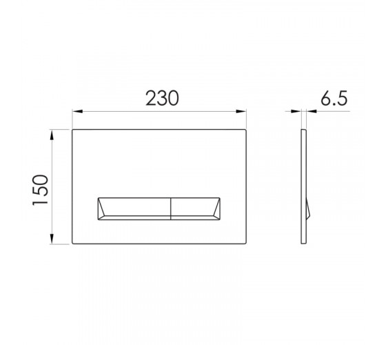 Клавиша смыва IMPRESE PAN черная soft-touch (i8040B)