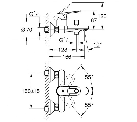 Змішувач для ванни Grohe BauLoop (23603000)