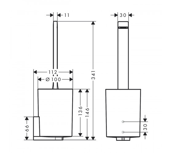 Комплект аксессуаров Hansgrohe WallStoris 2в1, Matt White (27969700)