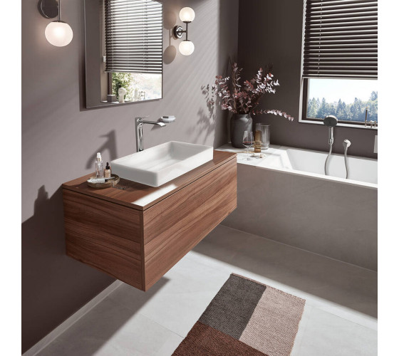 Смеситель для раковины Hansgrohe VIVENIS 110 черный матовий (75020670)