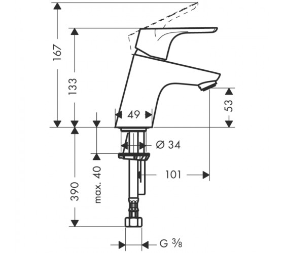 Смеситель для раковины Hansgrohe Focus (31604000)