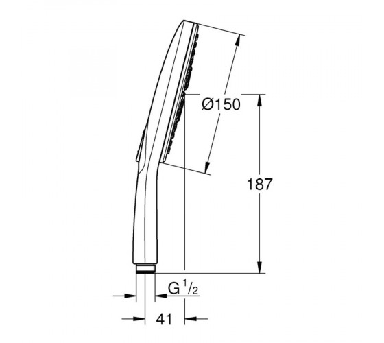 Ручной душ Grohe Rainshower SmartActive 150 (26553000)