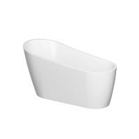 Ванна акриловая Cersanit Zen Oval 162х72 отдельностоящая, с сифоном и донным клапаном click-clack хром (S301-302)