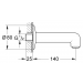 Вилив для ванни Grohe BauClassic (13258000)