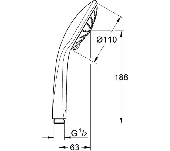 Ручной душ Grohe Euphoria 110 Massage, (27239001)