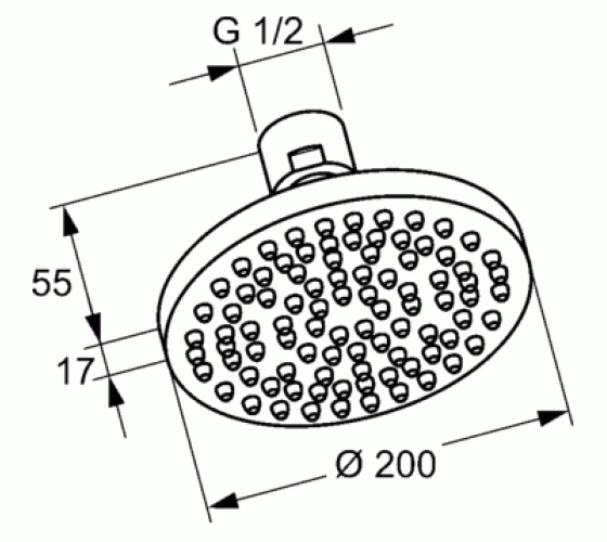 Верхний душ Kludi A-QA 200 мм (665100500)
